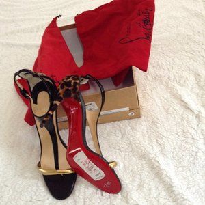 Christian Louboutin Red Sole Size 39 NEW Leopard heels